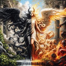 Схема вышивки «Ангел и демон»