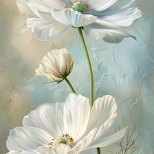 Схема вышивки «Белые цветы»