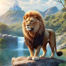 Схема вышивки «Лев»