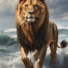 Схема вышивки «Лев»