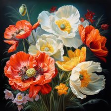 Схема вышивки «Цветы»