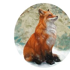 Схема вышивки «лисичка»