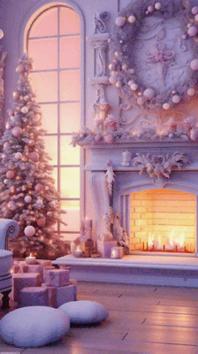 Зимний уют - зима елка вечер камин уют - предпросмотр