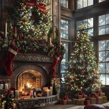 Схема вышивки «Новогодняя елка»