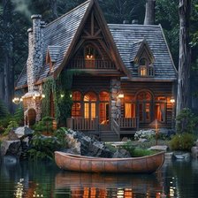 Схема вышивки «Дом мечты»