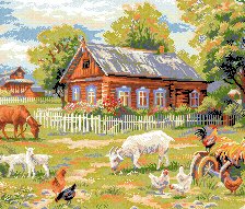Схема вышивки «Деревенский полдень»