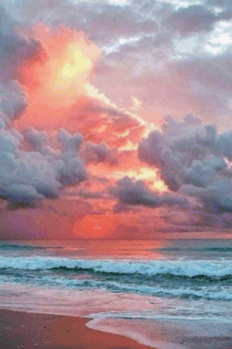 Море шторм - море шторм вечер - предпросмотр