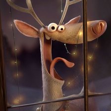 Схема вышивки «Новогодний олень»