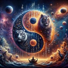 Схема вышивки «Музыка инь-янь»