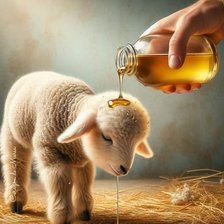 Схема вышивки «oveja siendo ungida»