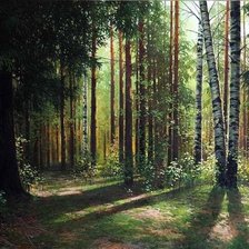 Схема вышивки «Картина_лес»