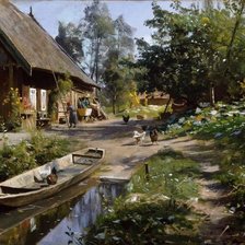 Схема вышивки «Сельский пейзаж»