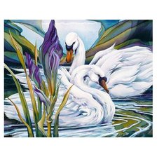 Схема вышивки «Лебеди»