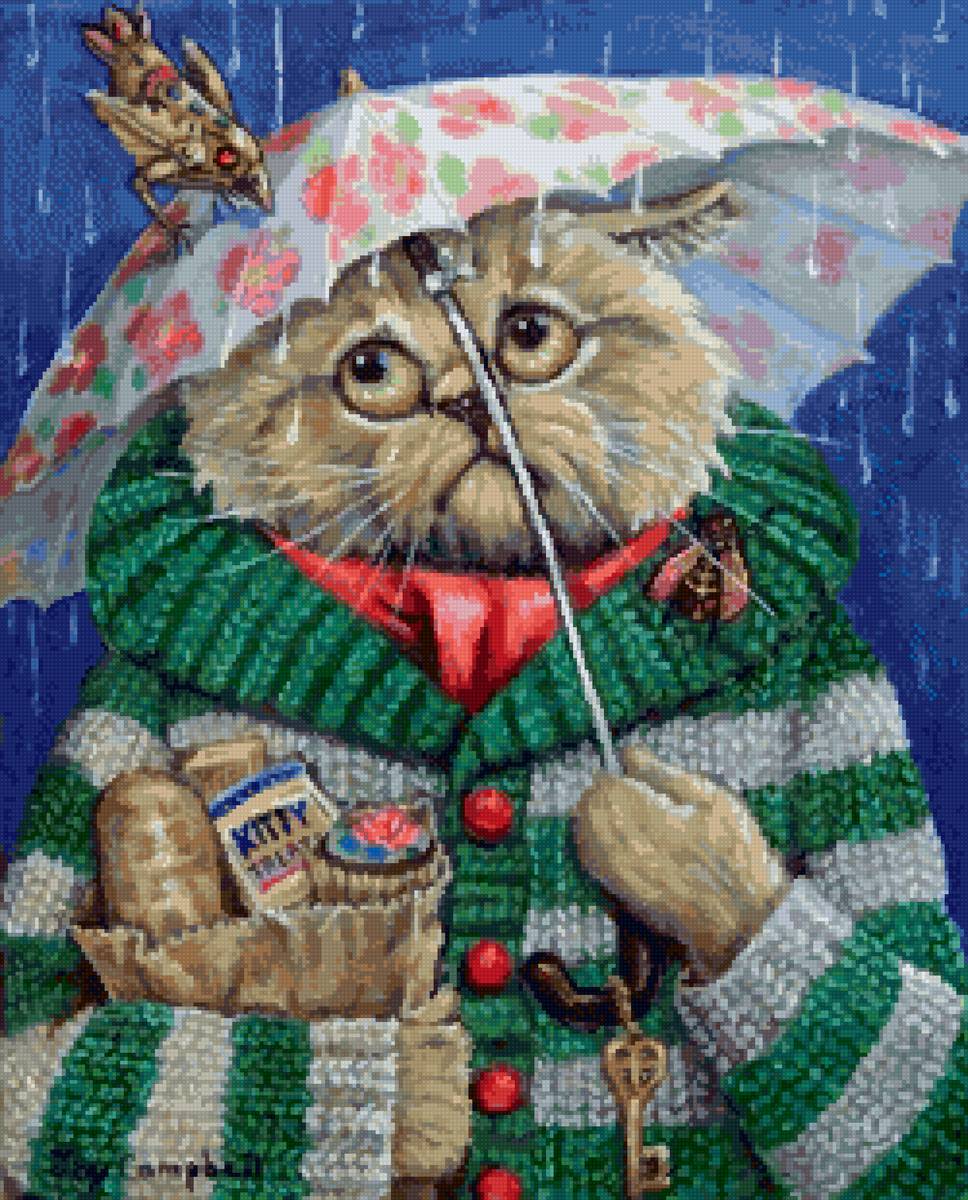 Грустный кот - предпросмотр