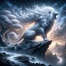 Схема вышивки «Белоснежный лев»