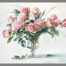 Схема вышивки «Букет роз»