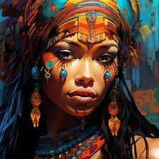 Схема вышивки «Этно девушка»