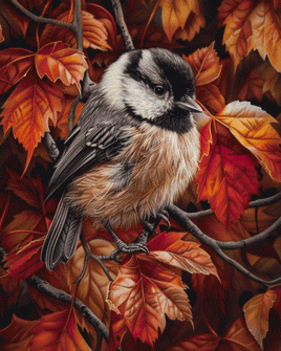 Осень - листья, птица, осень - предпросмотр