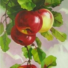 Схема вышивки «ветка яблони»