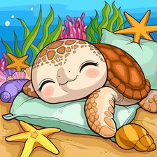 Схема вышивки «Черепашка спит»