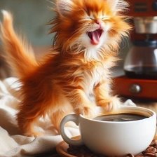 Схема вышивки «Рыжий котёнок»