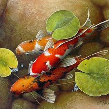 Схема вышивки «карпы»