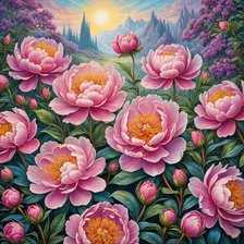 Схема вышивки «цветы»