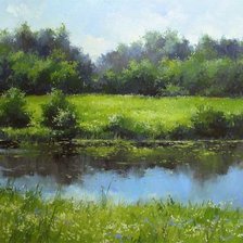 Схема вышивки «Картина_Савченко_пейзаж»