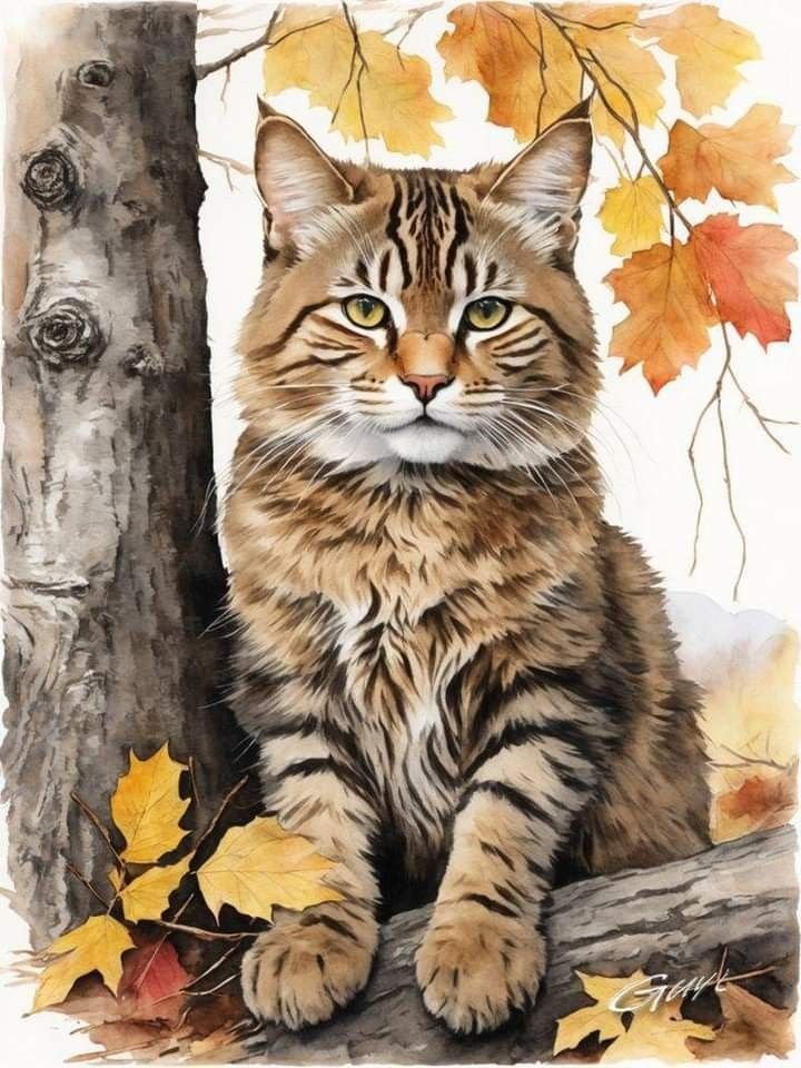 Лесной котик - художники - оригинал