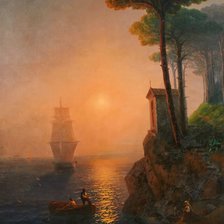 Схема вышивки «Айвазовский_туманное утро в Италии»