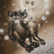 Схема вышивки «Коты»