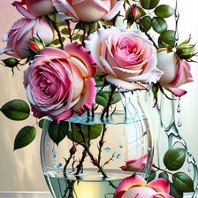 Схема вышивки «Букет роз»