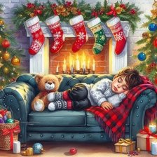 Схема вышивки «Sueño de noche buena»