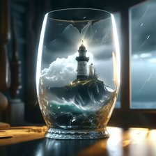 Схема вышивки «Маяк в стакане»