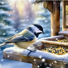 Схема вышивки «Скворец»