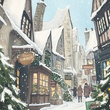 Схема вышивки «Hogsmeade»