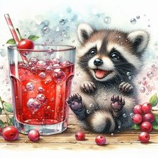 Схема вышивки «крошка енот»