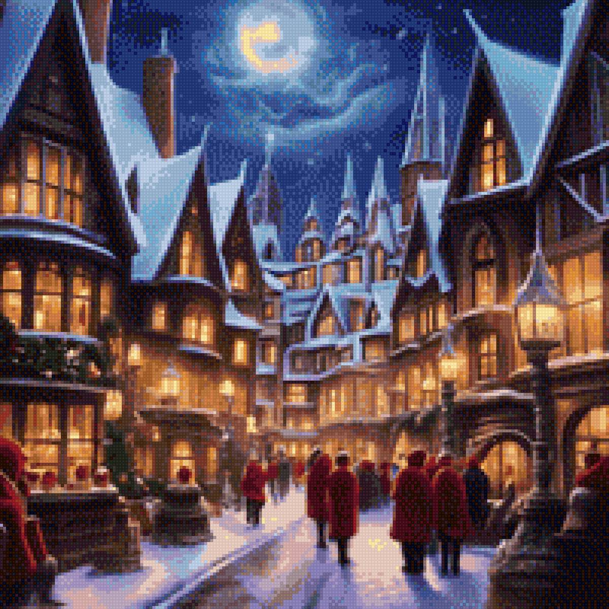 Зимний хогсмид - хогсмид, гарри поттер, зима - предпросмотр