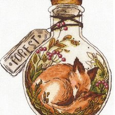Схема вышивки «Лис в колбе»