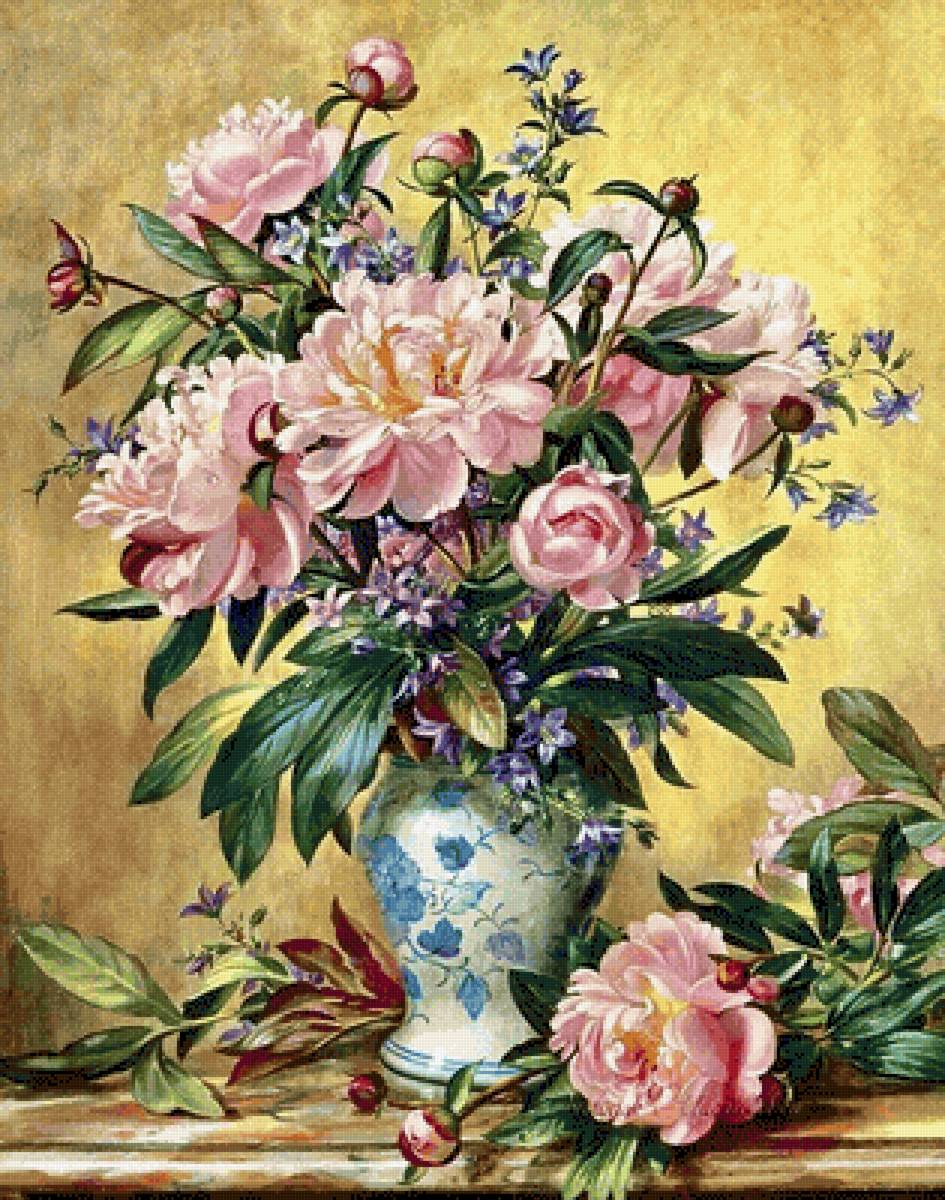 Tĩnh Vật Hoa - hoa mẫu đơn - предпросмотр