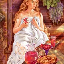 Схема вышивки «Баня»