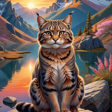 Схема вышивки «Котик»