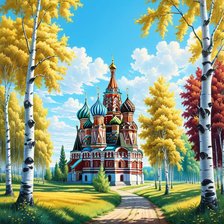 Схема вышивки «Храм»