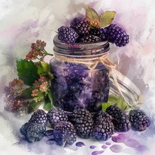 Схема вышивки «Акварельная ежевика»