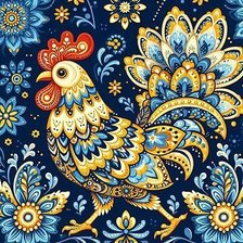 Схема вышивки «петух»