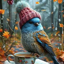 Схема вышивки «Птичка»