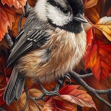 Схема вышивки «Воробышек»