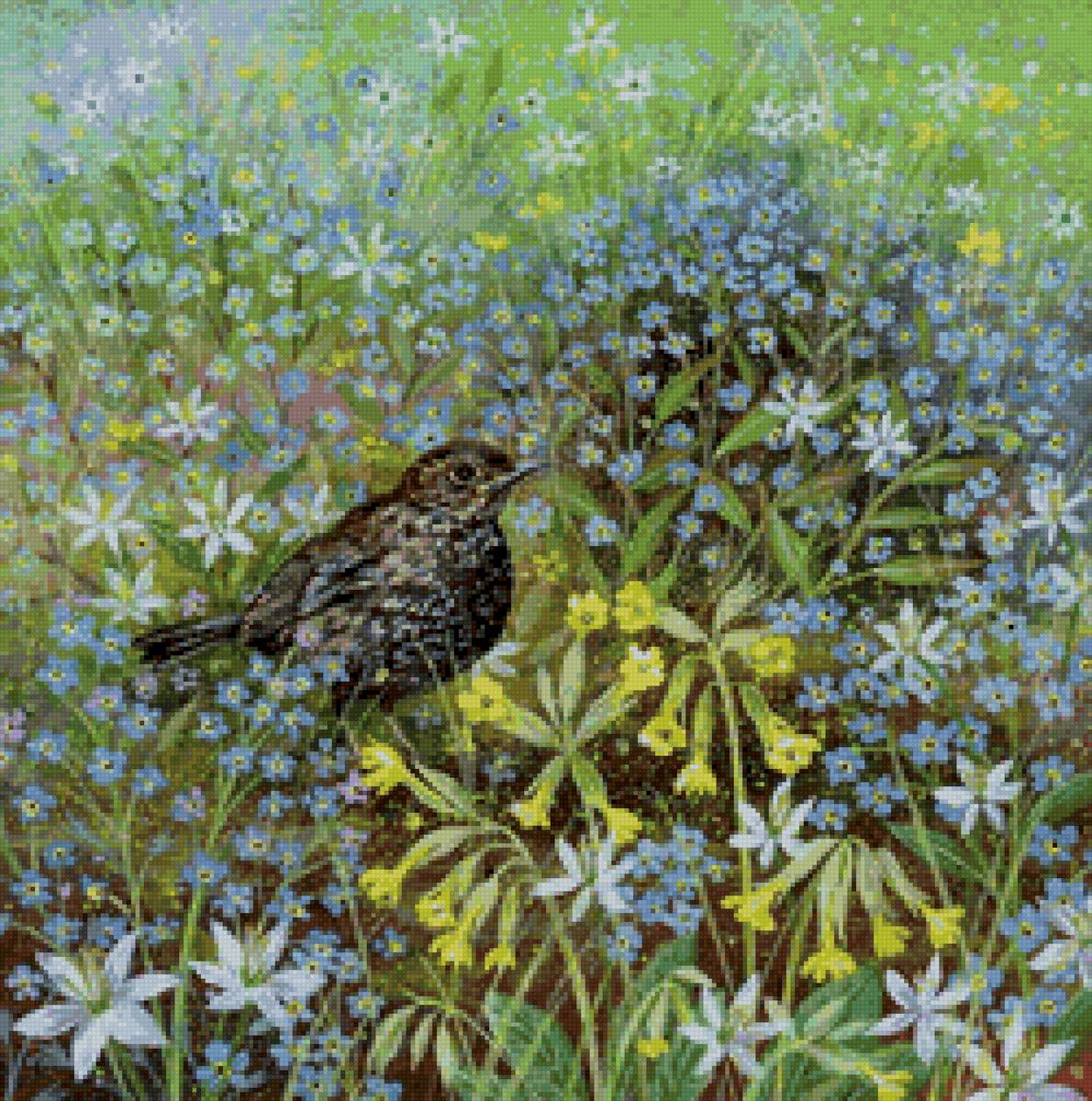 Люси гроссмит - природа лето цветы птицы - предпросмотр