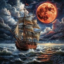 Схема вышивки «Корабль»