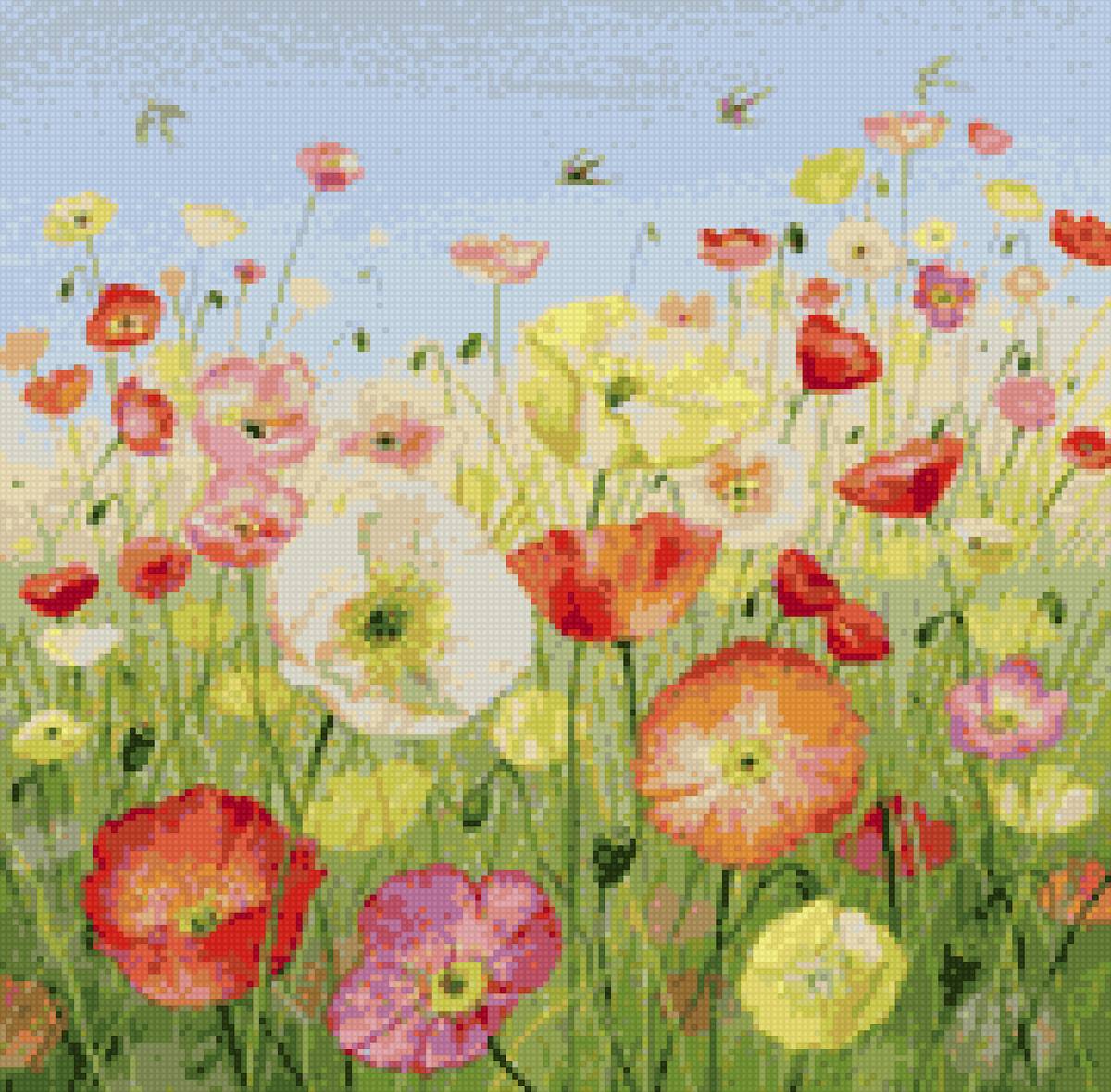 Люси гроссмит - лето луг цветы природа пейзаж - предпросмотр